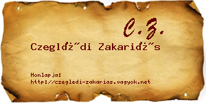 Czeglédi Zakariás névjegykártya